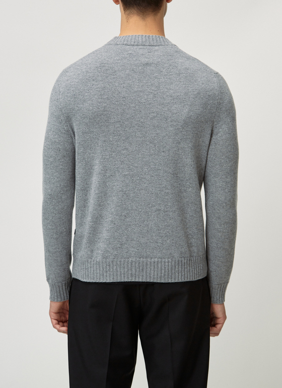 Pullover Rundhals 1/1 Arm Mercury Grey Frontansicht