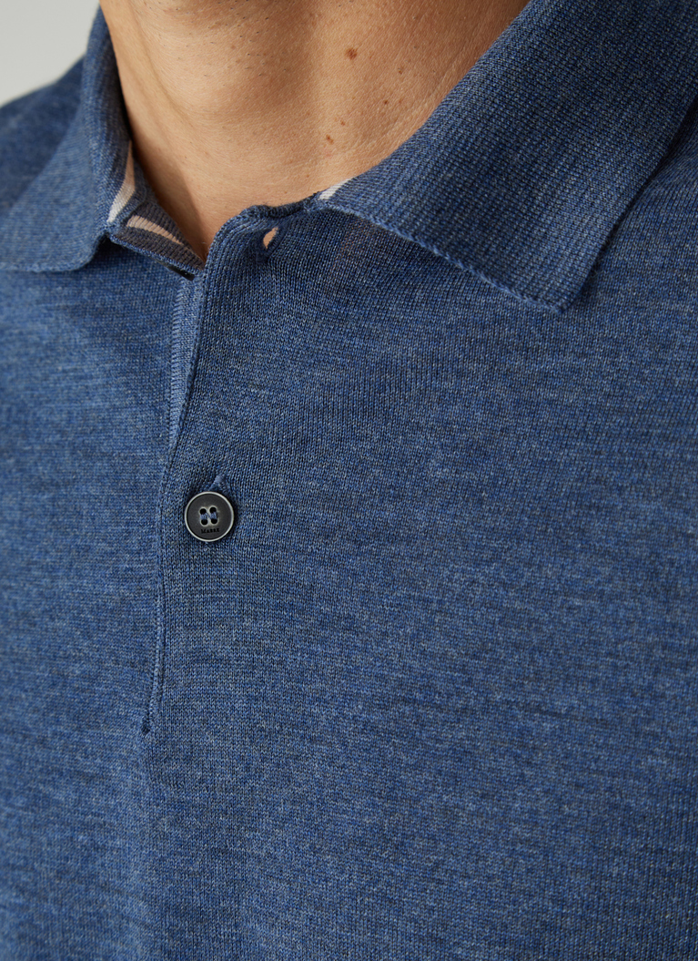 Pullover Polo 1/2 Arm,o.Arm, Denim Detailansicht 1