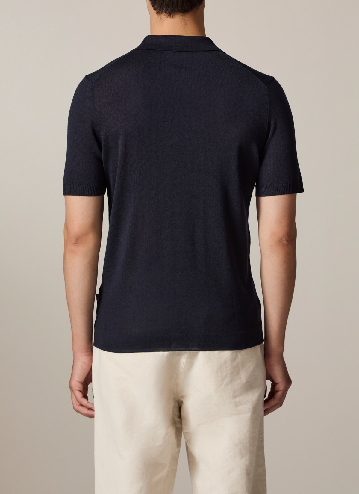 Pullover Polo 1/2 Arm, Navy Rückansicht