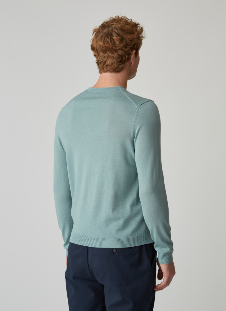 Pullover Rundhals 1/1 Arm, Spearmint Rückansicht