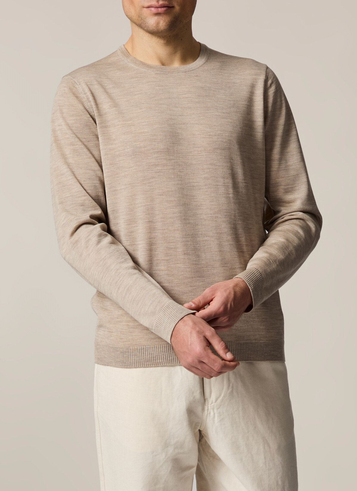 Pullover Rundhals 1/1 Arm, Beach Frontansicht