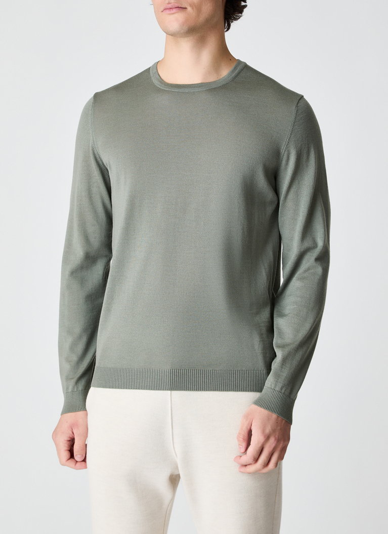 RundhalspulloverFoggy Teal Frontansicht