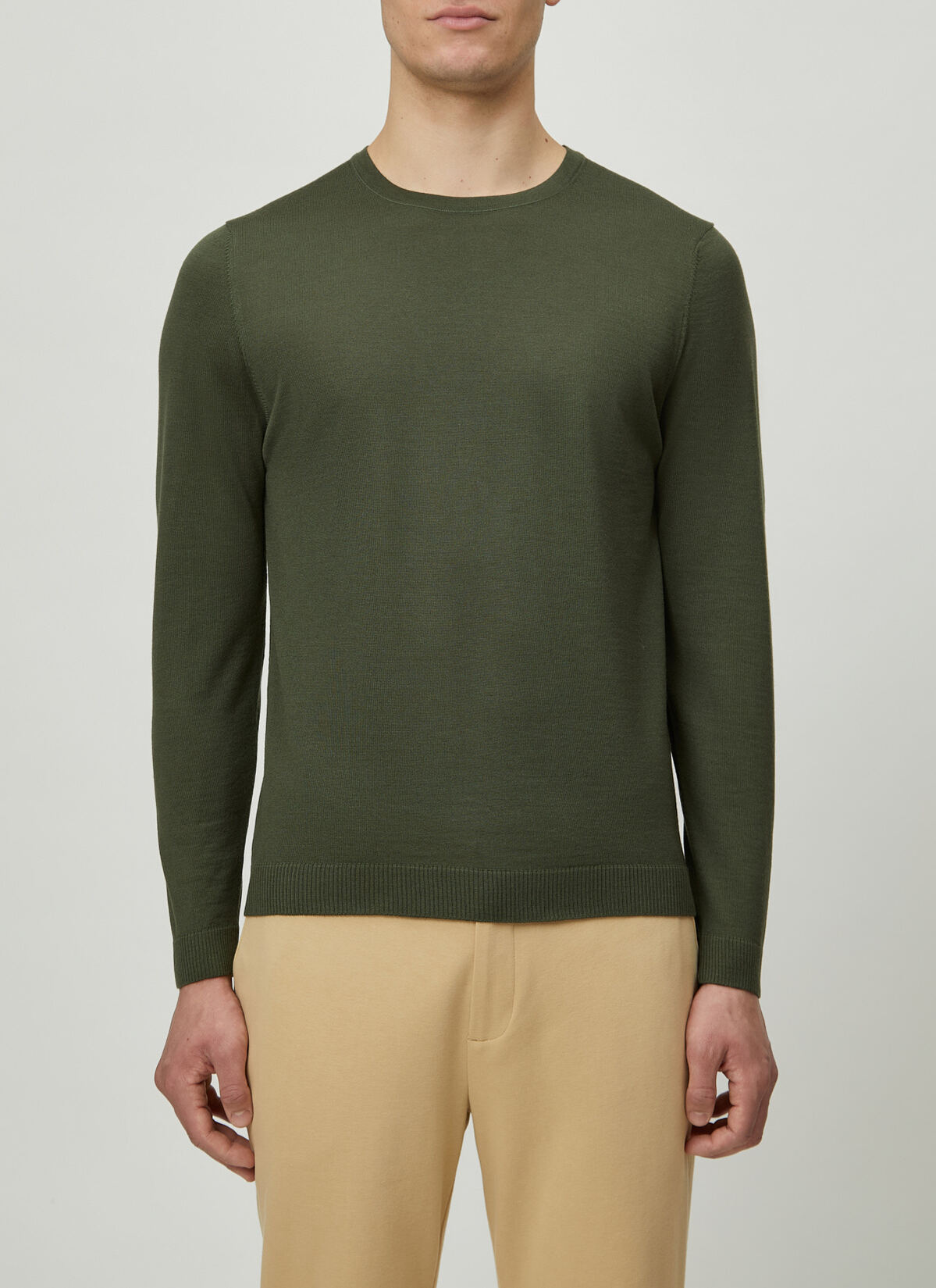Pullover Rundhals 1/1 Arm, Moss Carpet Detailansicht 1