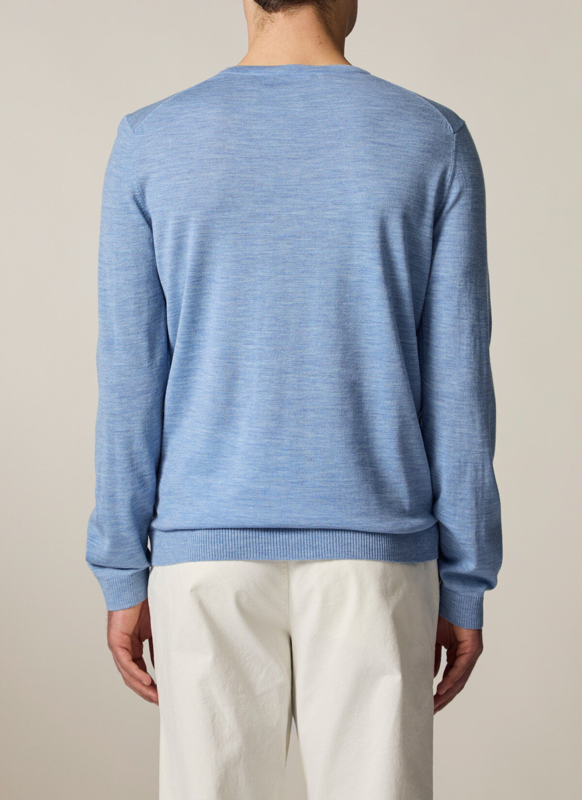 Pullover Rundhals 1/1 Arm, Whispering Blue Rückansicht