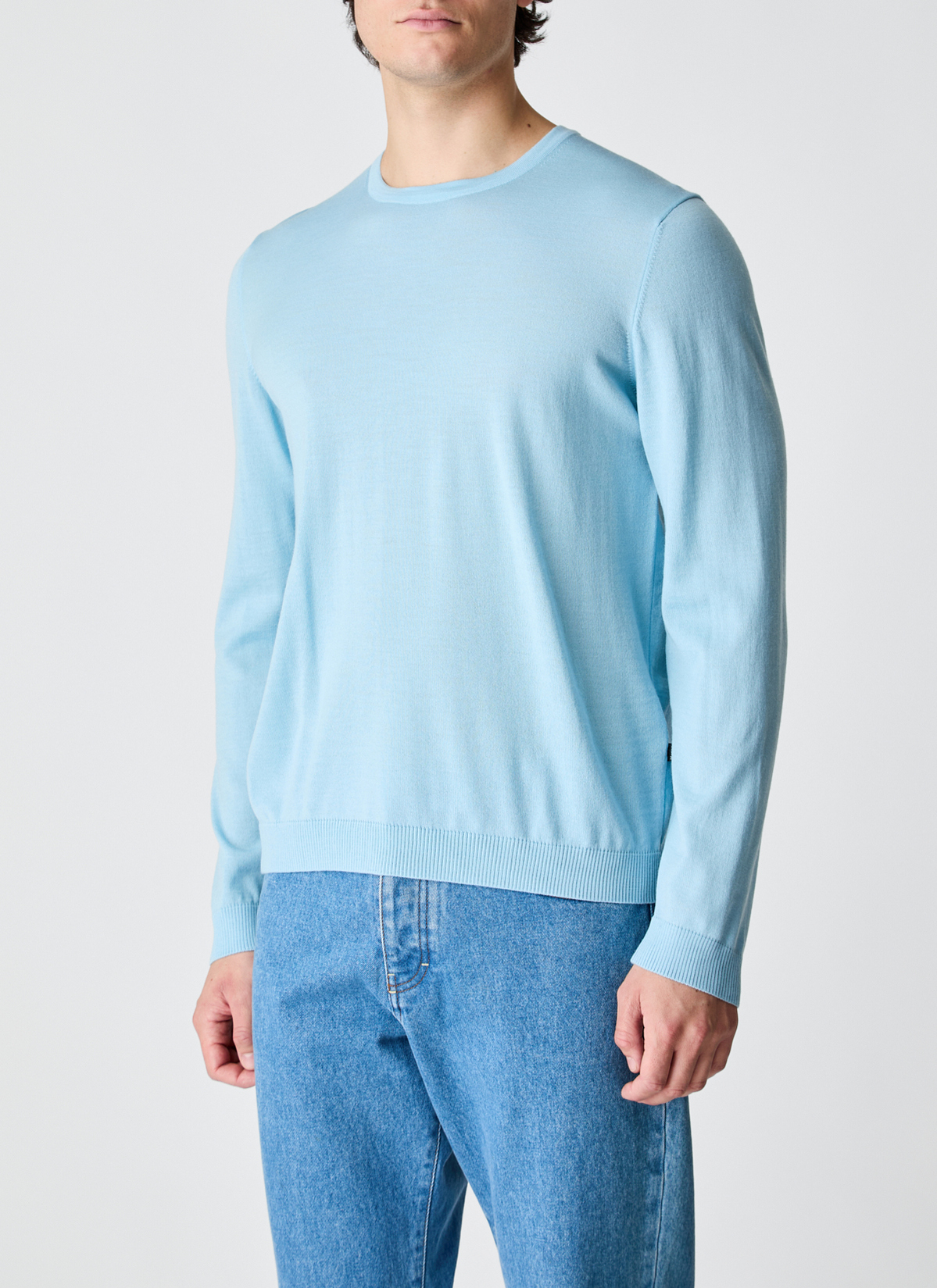 Pullover Rundhals 1/1 Arm, Stream Frontansicht