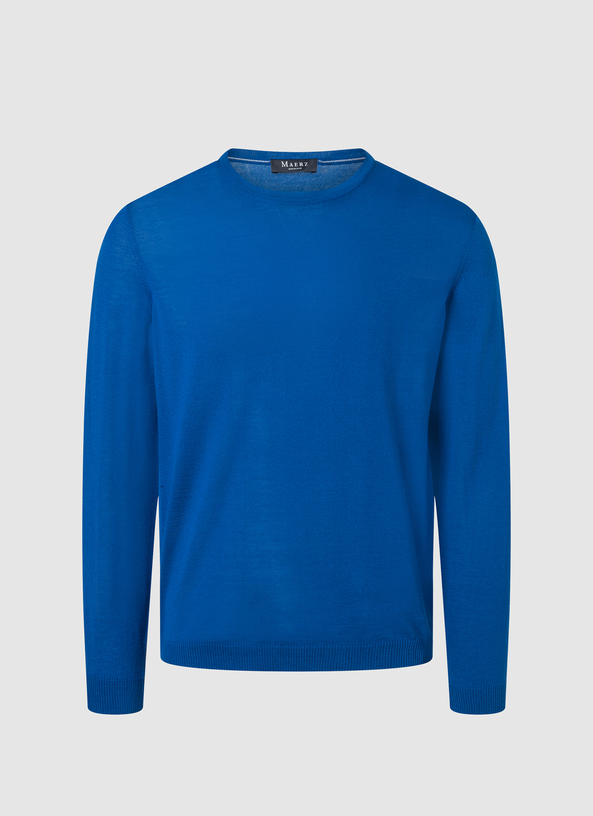 Pullover Rundhals 1/1 Arm, Medium Blue 