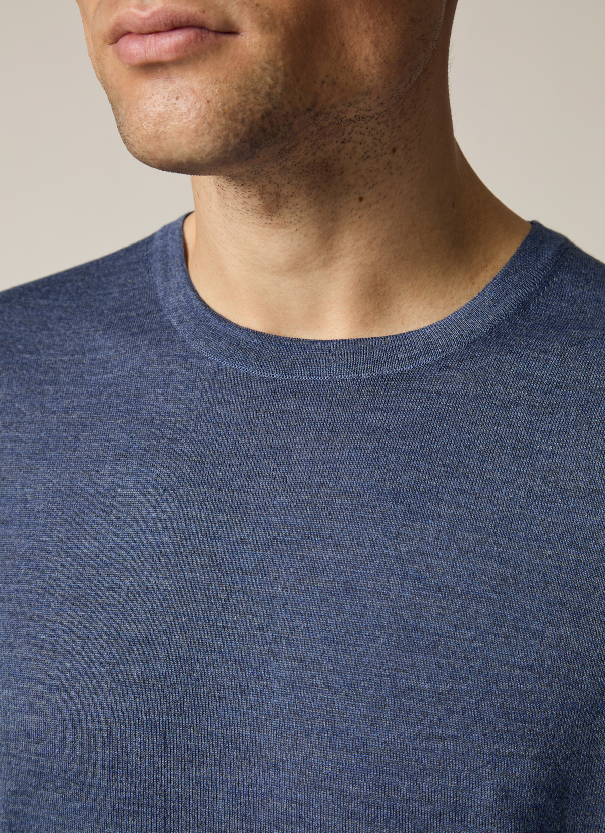 Pullover Rundhals 1/1 Arm, Nimes Blue Detailansicht 1