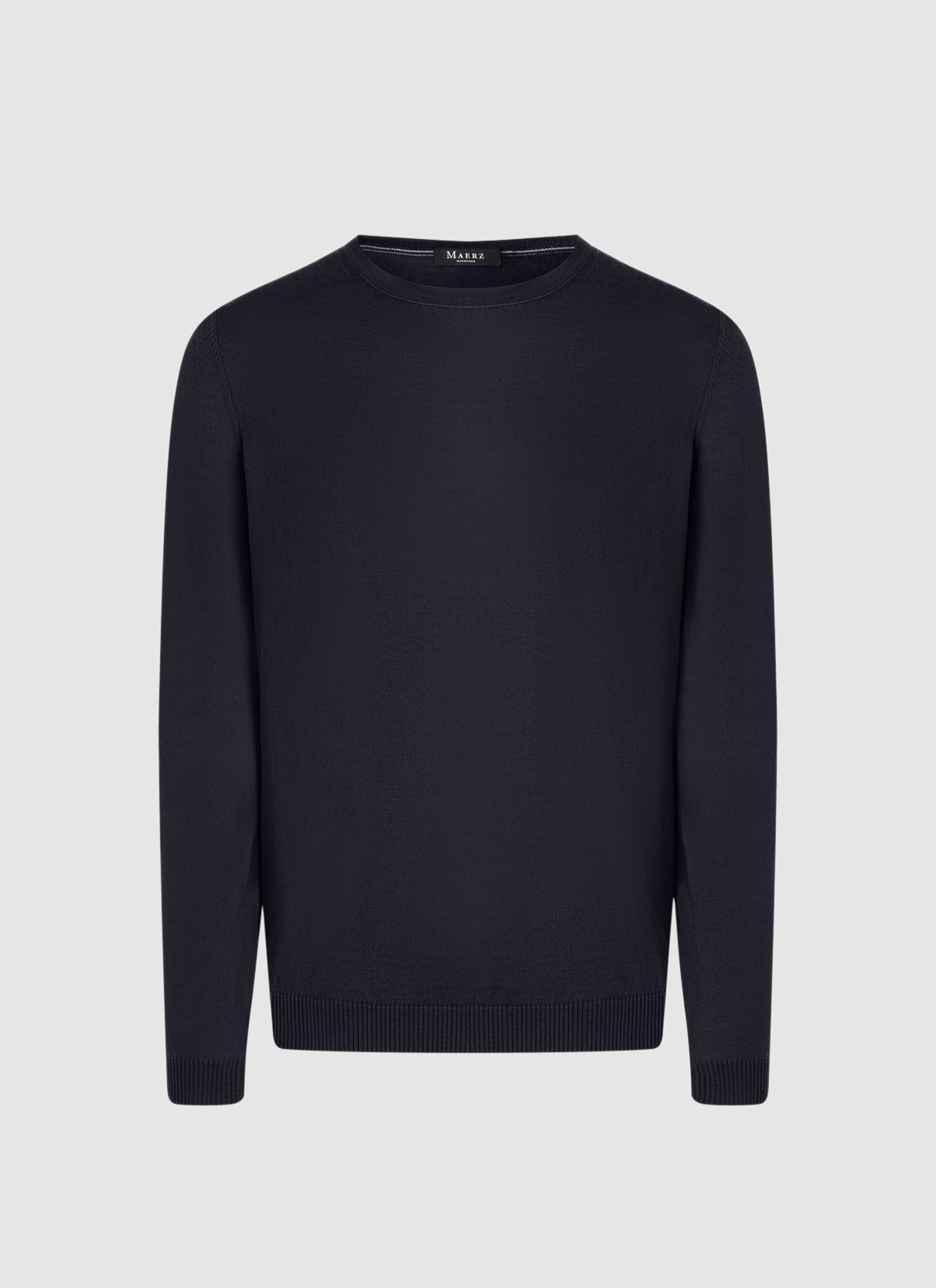 Pullover Rundhals 1/1 Arm, Navy Frontansicht