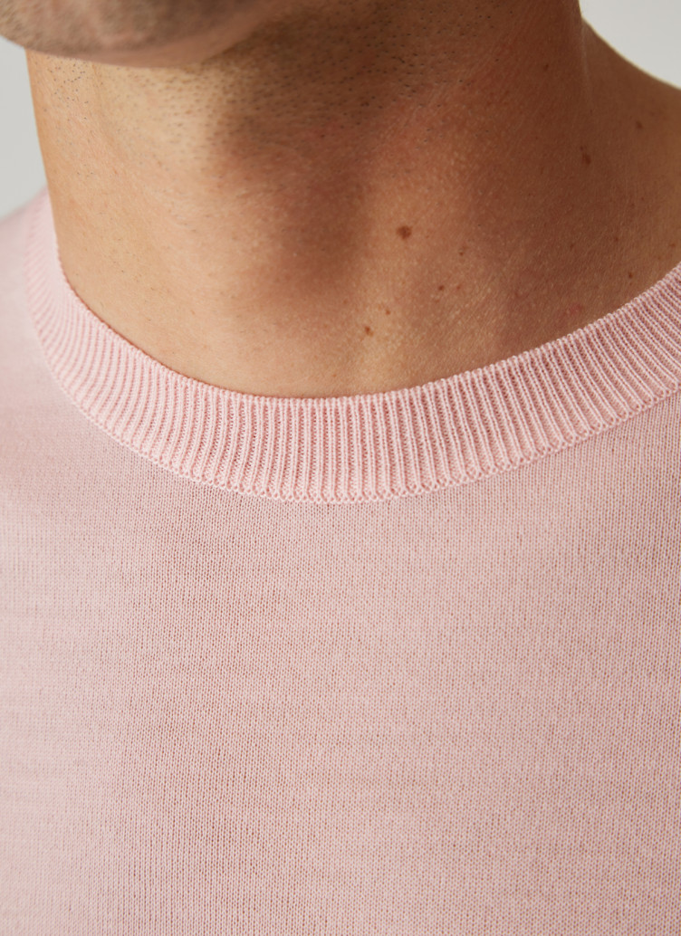 Pullover Rundhals, 1/2 Arm, o.Arm, Light Rosa Detailansicht 1