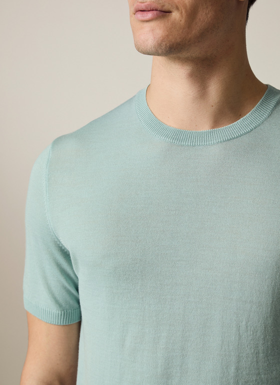 Pullover Rundhals Iced Mint Frontansicht