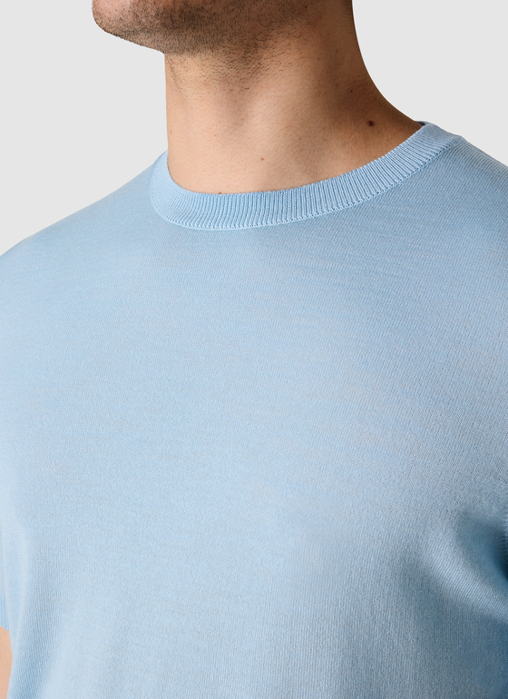 Pullover Rundhals Ocean Aqua Frontansicht