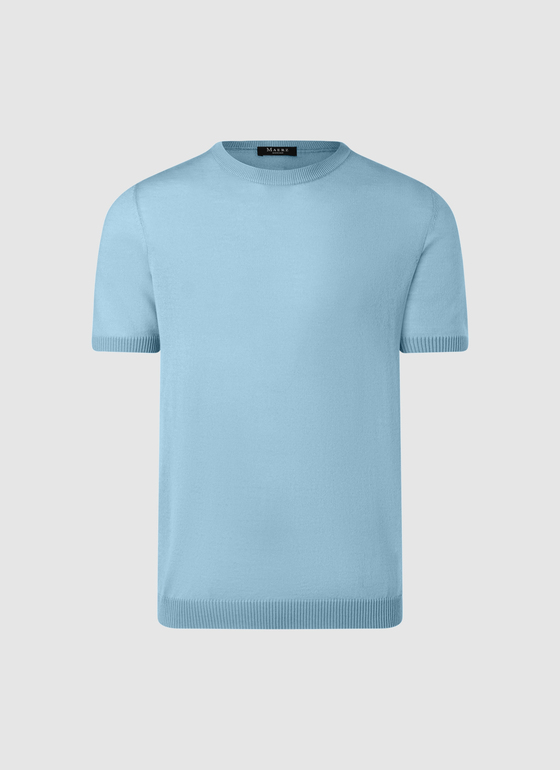 Pullover Rundhals Ocean Aqua Frontansicht