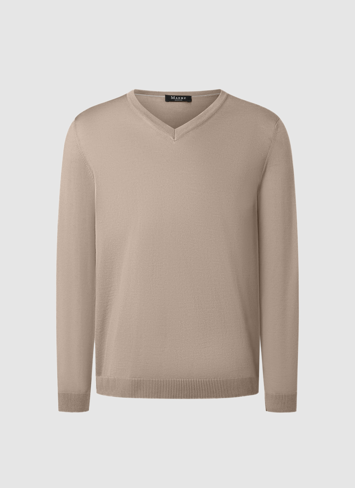 Pullover V-Ausschnitt 1/1 Arm, Iced Latte 