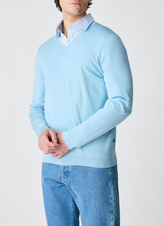 Pullover V-Ausschnitt 1/1 Arm Stream Frontansicht