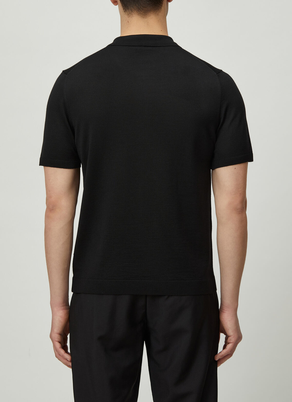 Pullover Polo 1/2 Arm, Black Rückansicht