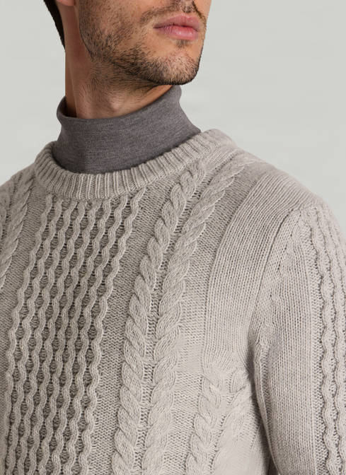 Pullover Rundhals 1/1 Arm, Shark Skin Detailansicht 1