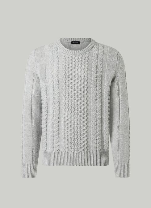 Pullover Rundhals 1/1 Arm, Shark Skin