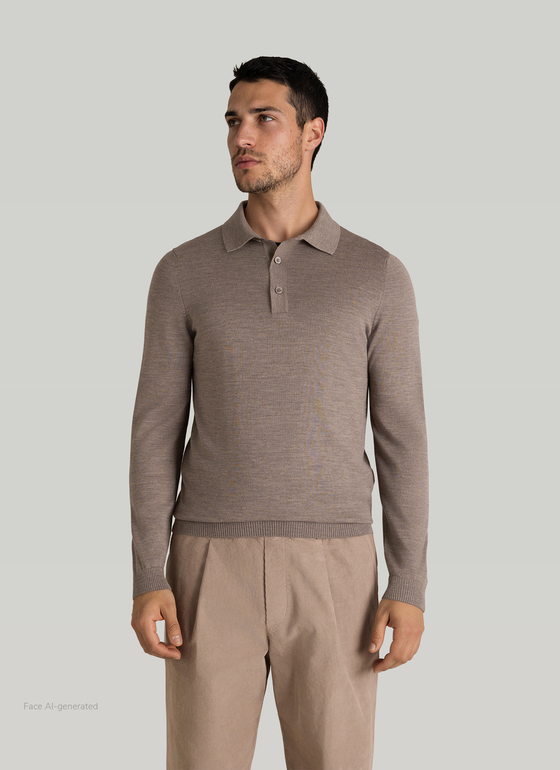 Pullover Rollkragen 1/1 Arm Brownie Frontansicht