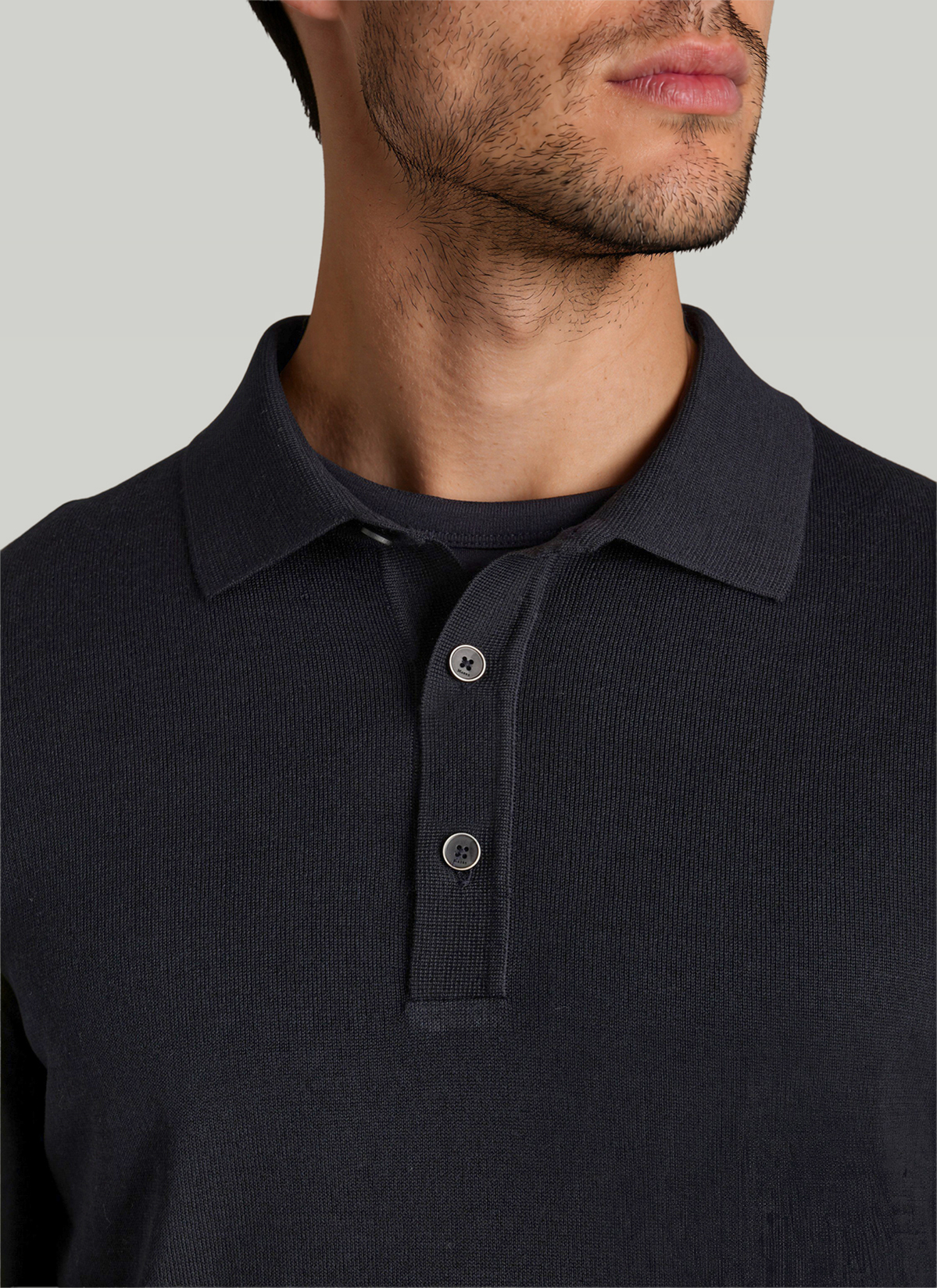 Pullover Rollkragen 1/1 Arm, Navy Detailansicht 1