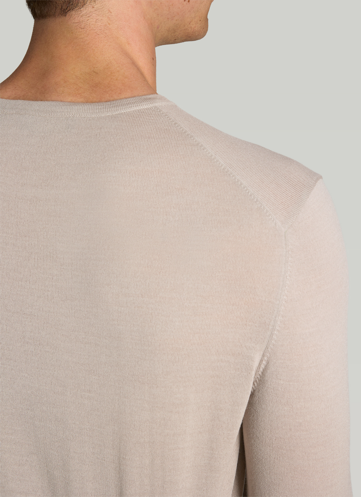 Pullover Rundhals 1/1 Arm, Mascarpone Cream Detailansicht 1