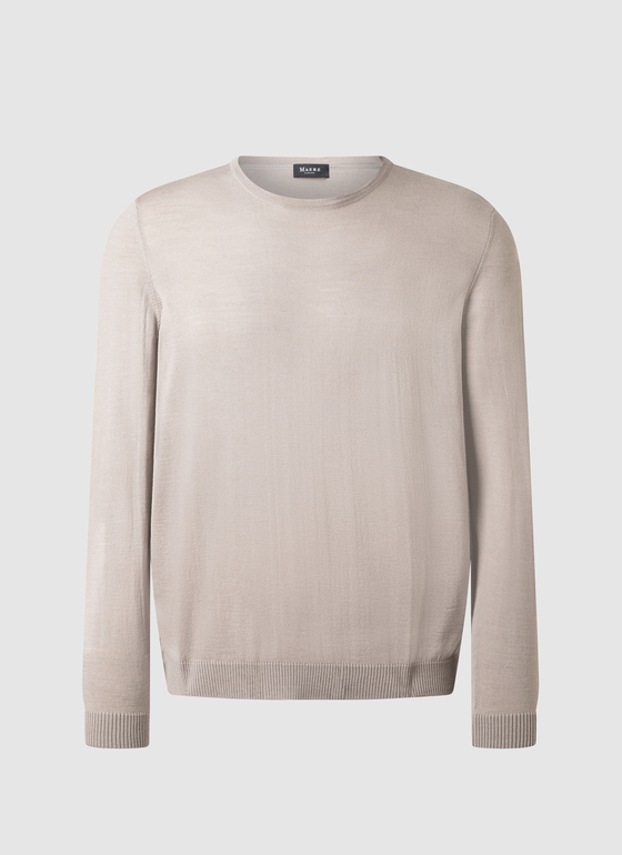 Pullover Rundhals 1/1 Arm Mascarpone Cream Frontansicht