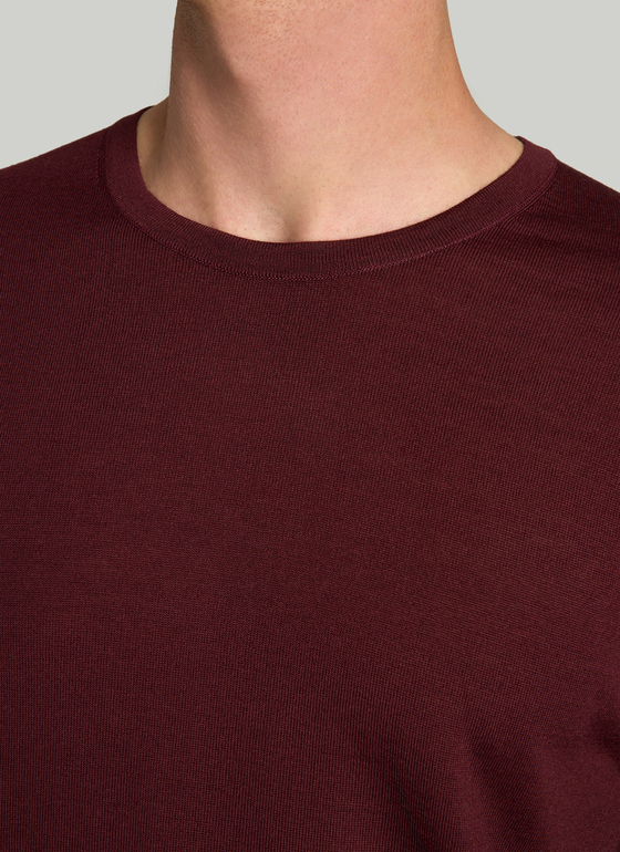 Pullover Rundhals 1/1 Arm Barolo Wine Frontansicht