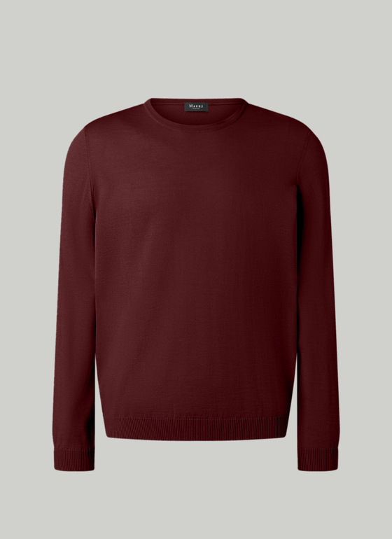 Pullover Rundhals 1/1 Arm Barolo Wine Frontansicht