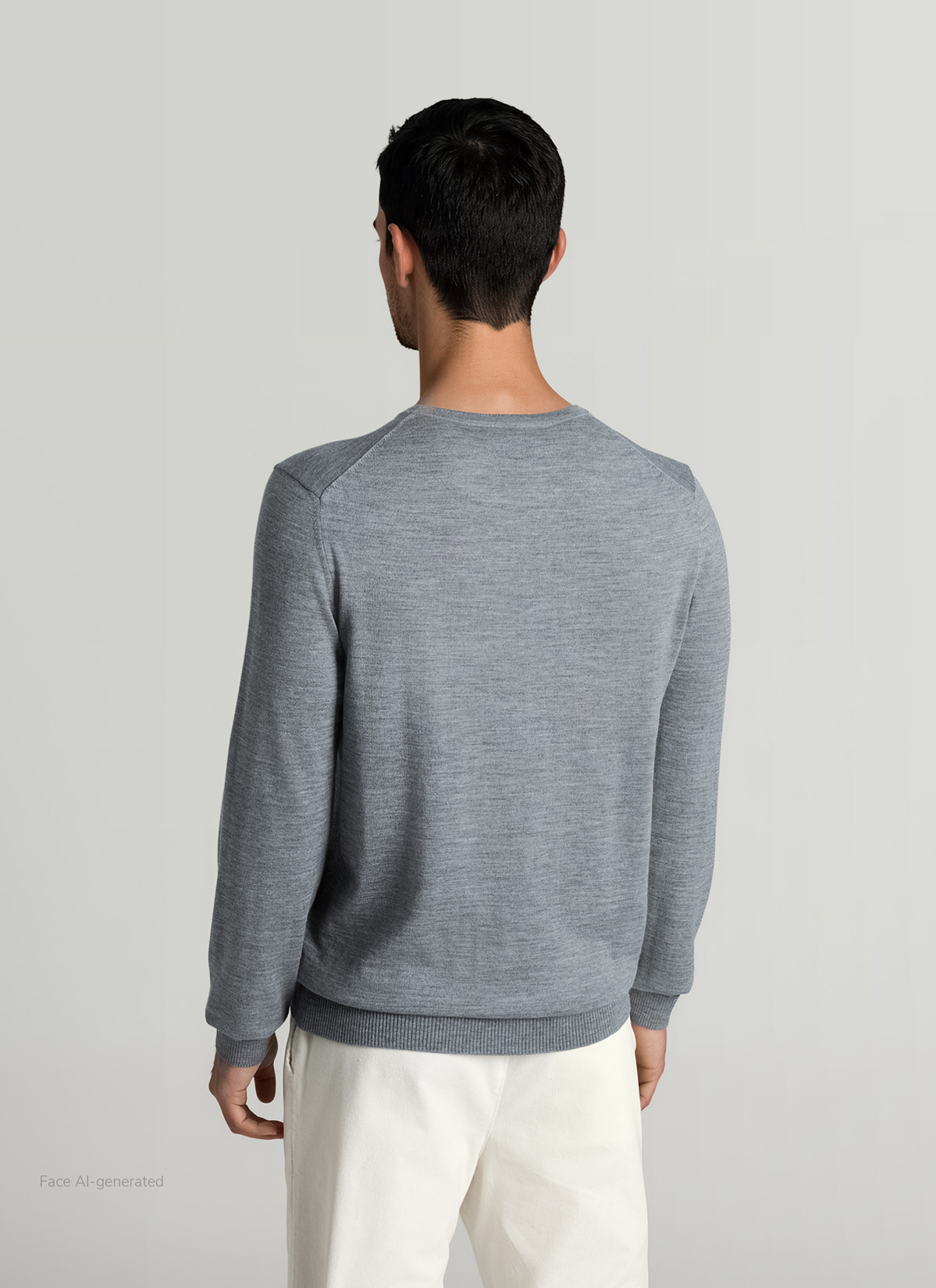 Pullover Rundhals 1/1 Arm, Shark Skin Rückansicht