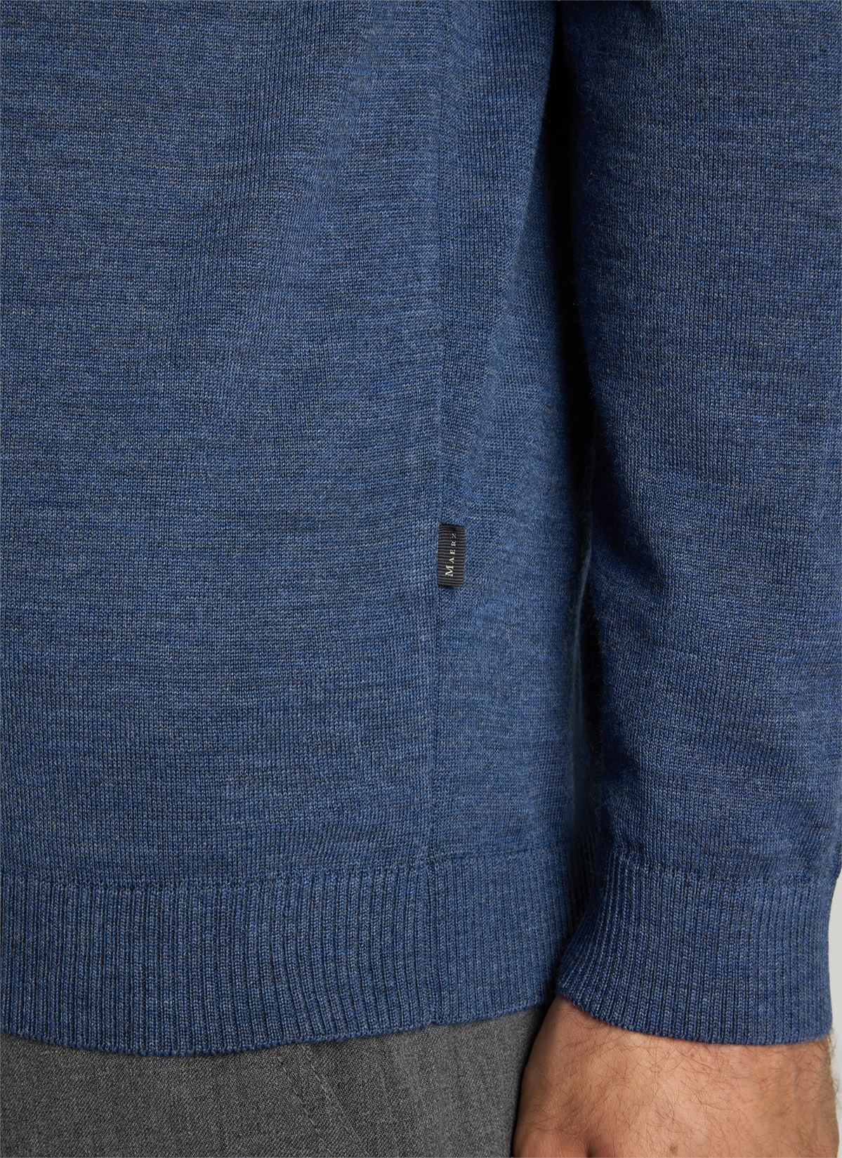 Pullover V-Ausschnitt 1/1 Arm, Nimes Blue Detailansicht 1