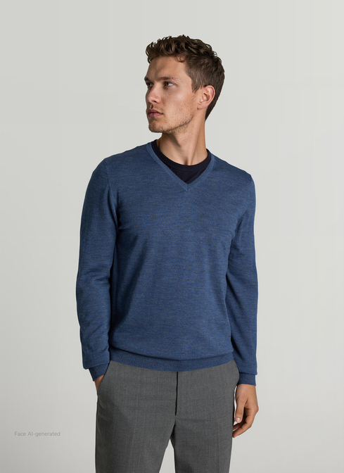 Pullover V-Ausschnitt 1/1 Arm width=