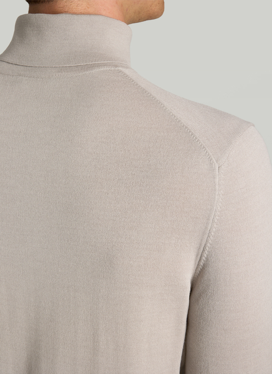 Pullover Rollkragen 1/1 Arm Mascarpone Cream Frontansicht