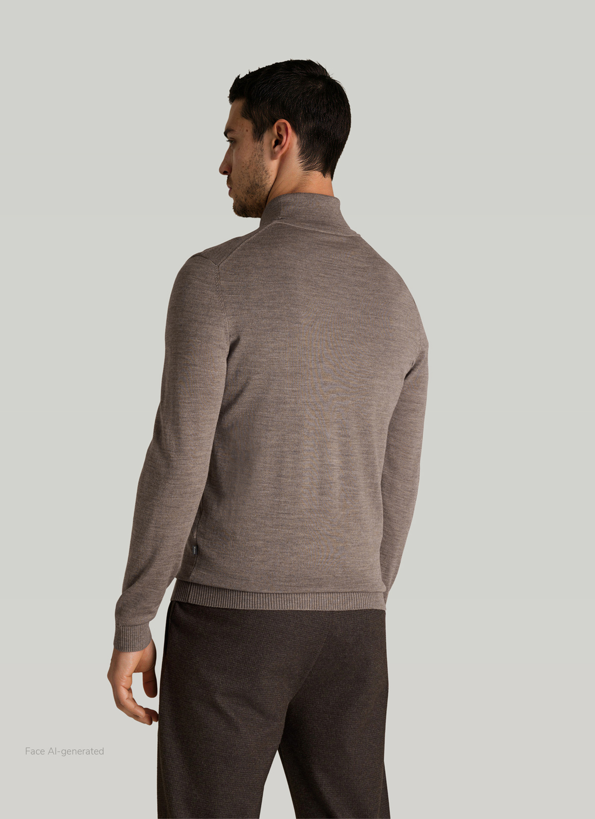 Pullover Rollkragen 1/1 Arm, Brownie Rückansicht