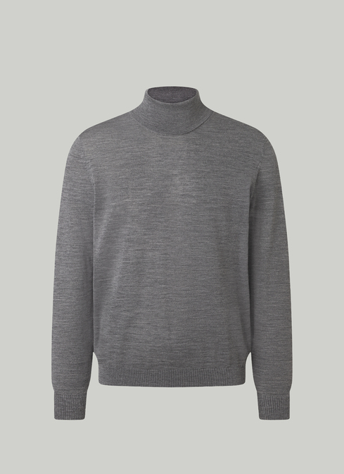 Pullover Rollkragen 1/1 Arm, Shark Skin