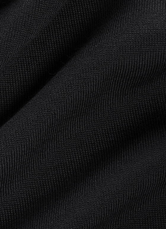 Pullover Rollkragen 1/1 Arm Black Frontansicht