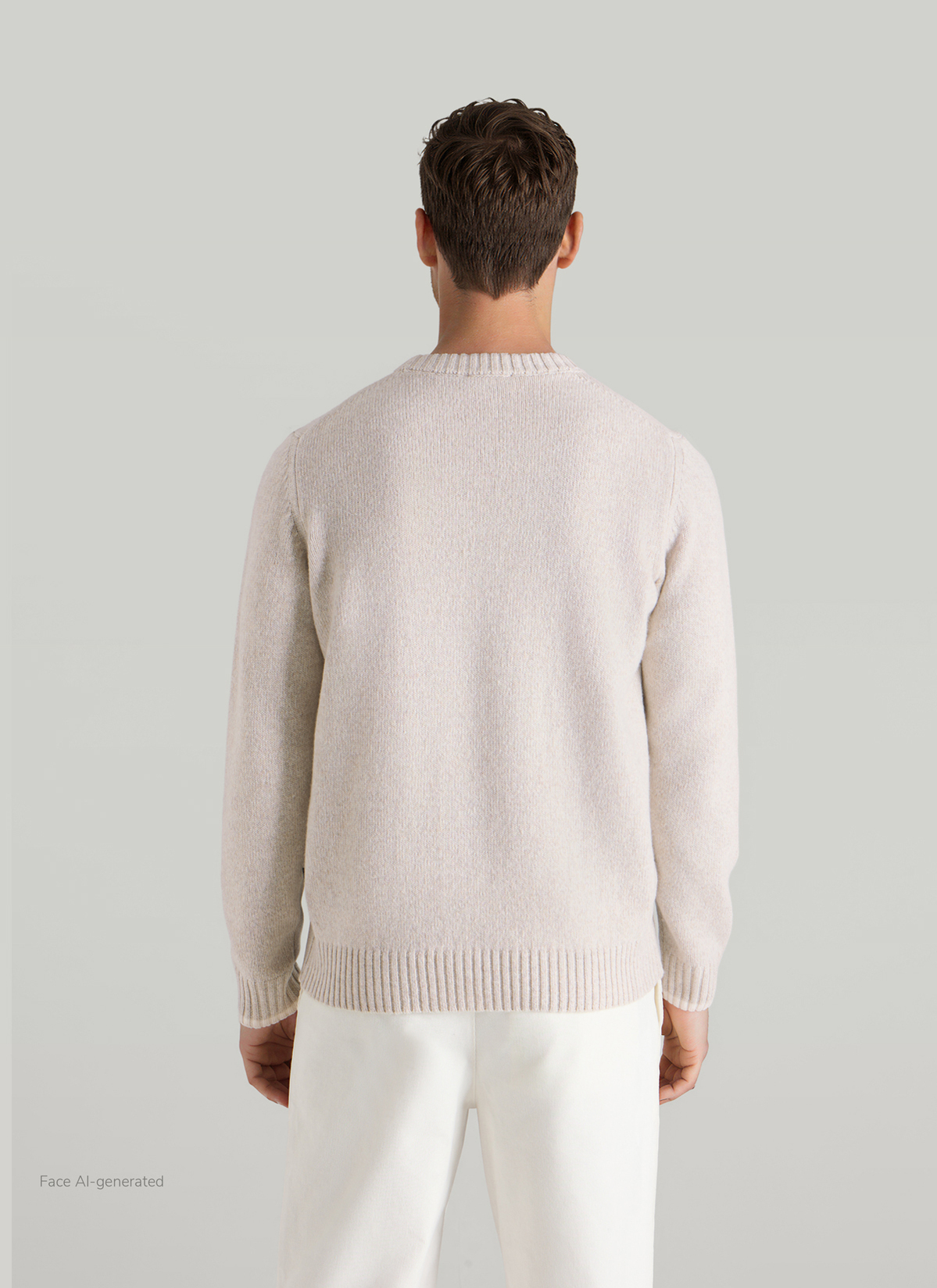 Pullover Rundhals 1/1 Arm, Autumn Stone Rückansicht