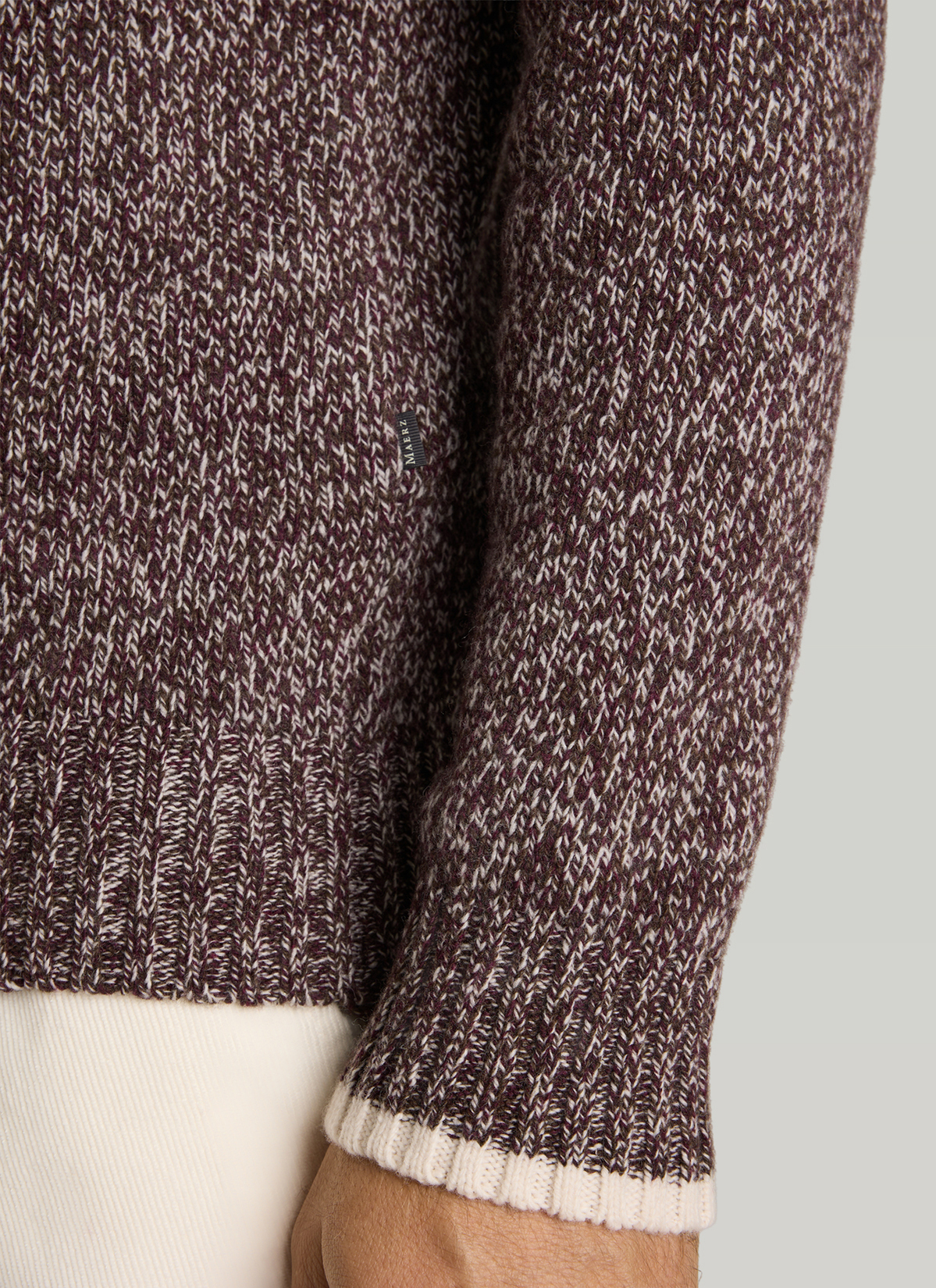Pullover Rollkragen 1/1 Arm, Mellow Cherry Detailansicht 1
