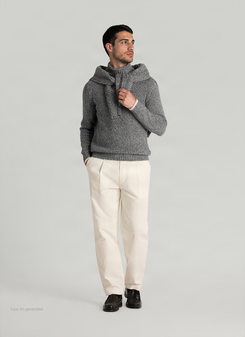 Pullover Rollkragen 1/1 Arm, Shark Skin Detailansicht 2