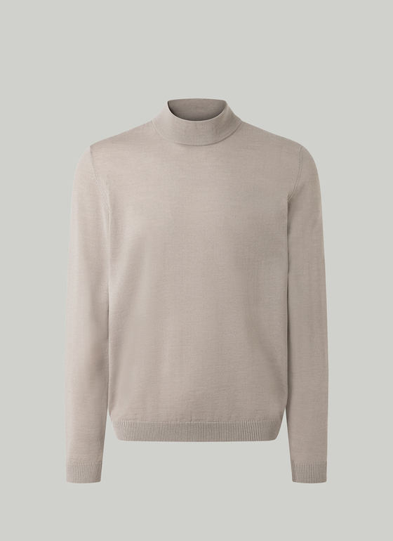 Pullover Rollkragen 1/1 Arm Mascarpone Cream Frontansicht