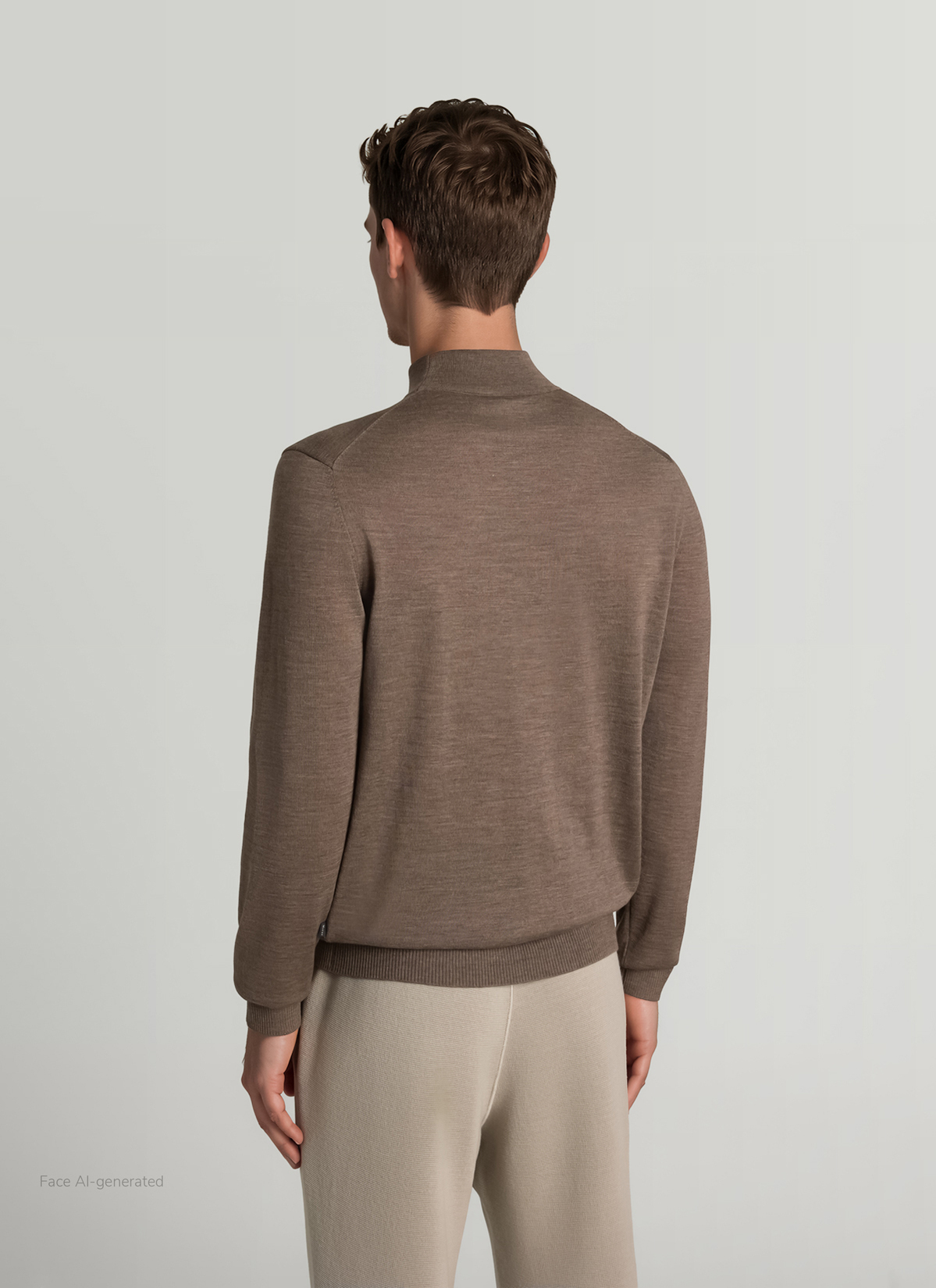 Pullover Rollkragen 1/1 Arm, Brownie Rückansicht