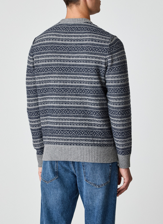 Pullover Rundhals 1/1 Arm Mercury Grey Frontansicht