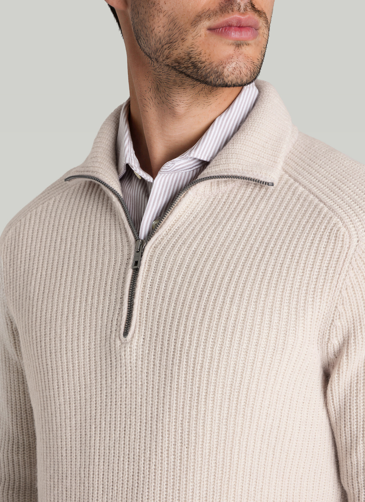 Pullover Troyer 1/1 Arm, Autumn Stone Detailansicht 1