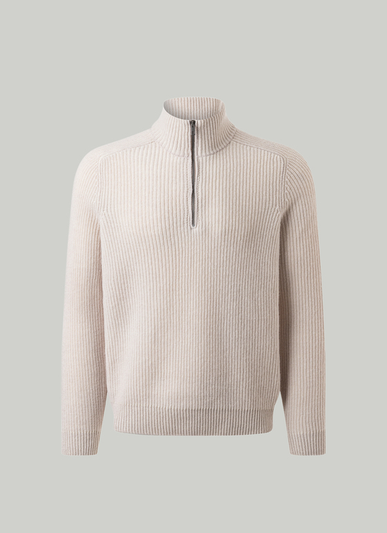 Pullover Troyer 1/1 Arm Autumn Stone Frontansicht