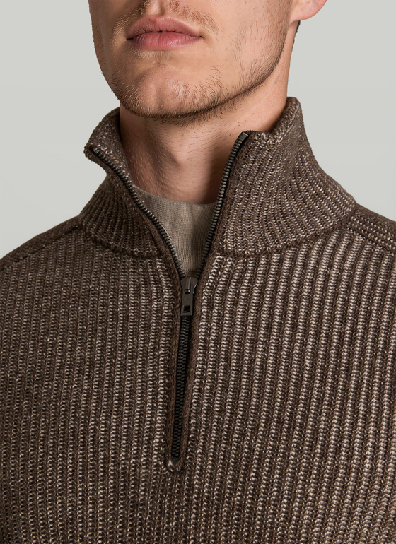 Pullover Troyer 1/1 Arm Brownie Frontansicht