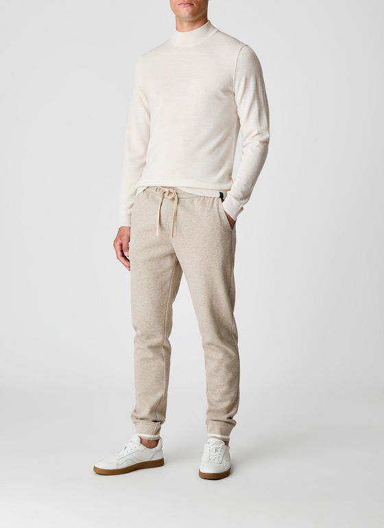 Pullover Stehkragen 1/1 Arm Off White Frontansicht