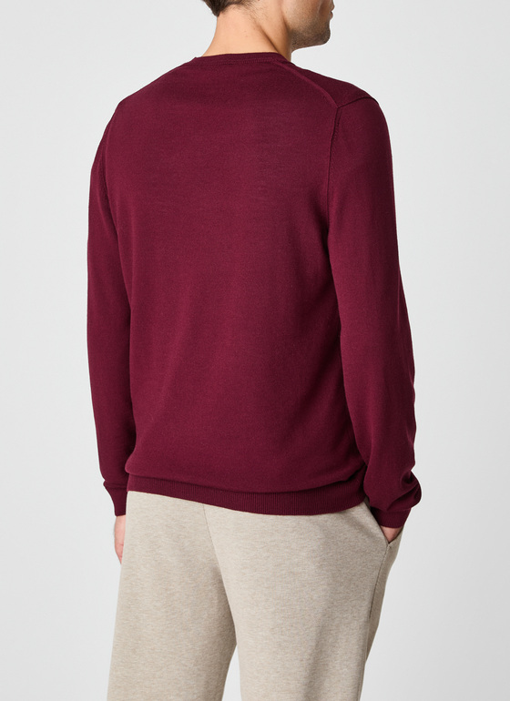 Pullover V-Ausschnitt 1/1 Arm Barolo Wine Frontansicht