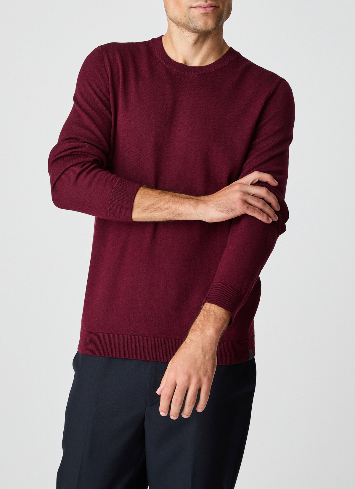 Pullover Rundhals 1/1 Arm, Barolo Wine Detailansicht 1