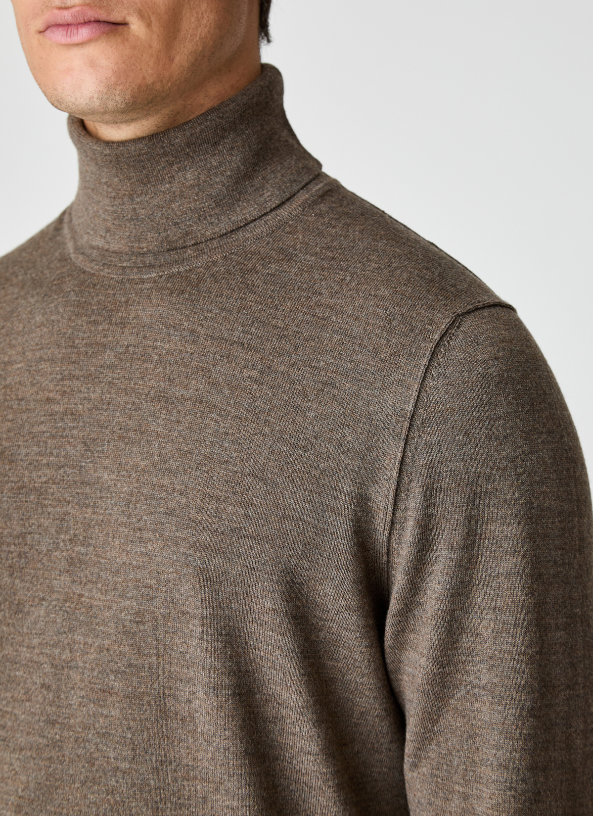 Pullover Rollkragen 1/1 Arm, Hardwood Detailansicht 2