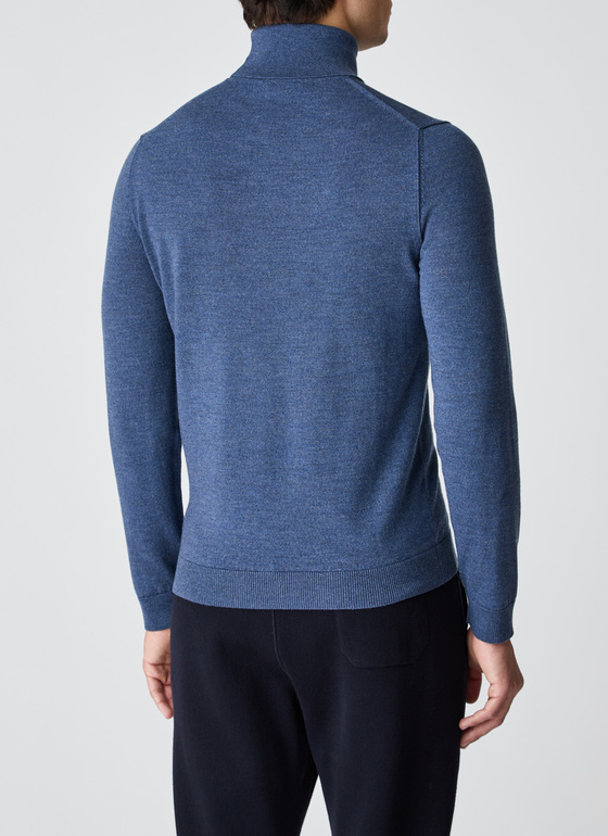 Pullover Rollkragen 1/1 Arm Nimes Blue Frontansicht