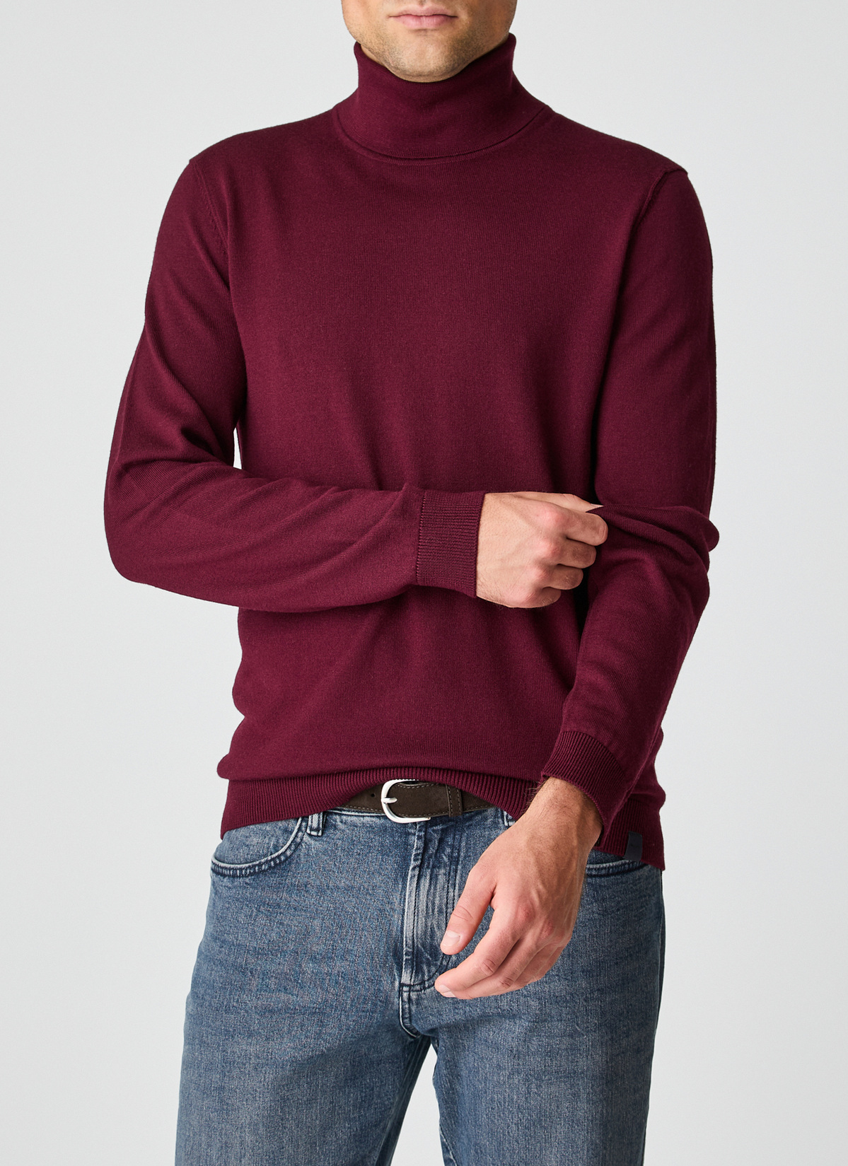 Pullover Rollkragen 1/1 Arm, Barolo Wine Frontansicht