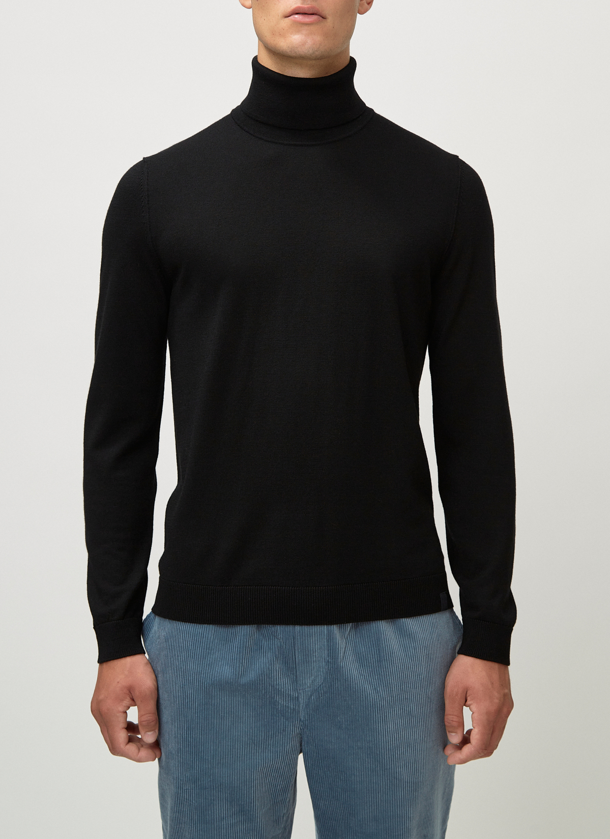 Pullover Rollkragen 1/1 Arm, Black Detailansicht 1